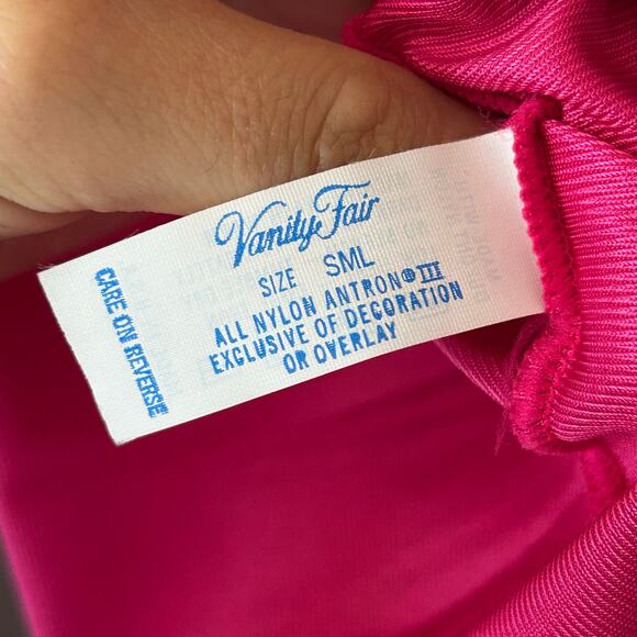 New Vanity Fair Size Small 2 Piece Peignoir Night Gown and Robe pink - Picture 9 of 14